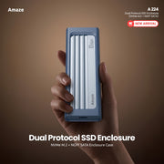 Dual Protocol SSD Enclosure (NVMe M.2 + NGFF SATA) | A-224