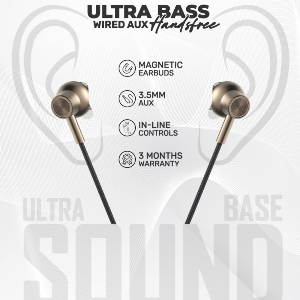 Amaze Ultra Bass Wired Aux Handsfree  | A690