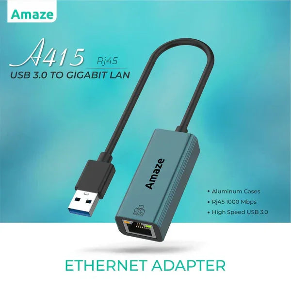 AMAZE USB 3.0 TO GIGABIT ETHERNET ADAPTER | A415 – Amaze