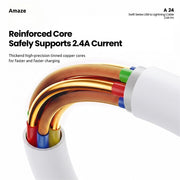 Swift Series USB to Lightning Cable 2.4A 1m | A24