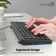 Probus Super Silent Chocolate Keys Wired Keyboard  | A734