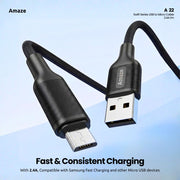 Swift Series USB to Micro Cable 2.4A 1m | A22