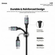 Ultra Pro Type C to Type C 60W Fast Charging Cable 1M – A45