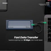 Dual Protocol SSD Enclosure (NVMe M.2 + NGFF SATA) | A-224