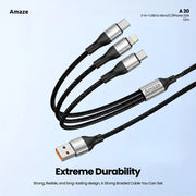 3-in-1 USB to Micro/C/iPhone 3.5A 1.2m  | A30