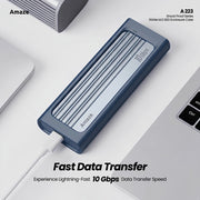 Shock Proof Series NVMe M.2 SSD Enclosure Case | A-223