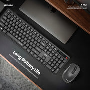 Probus Super Silent Wireless Keyboard and Mouse Combo- A742