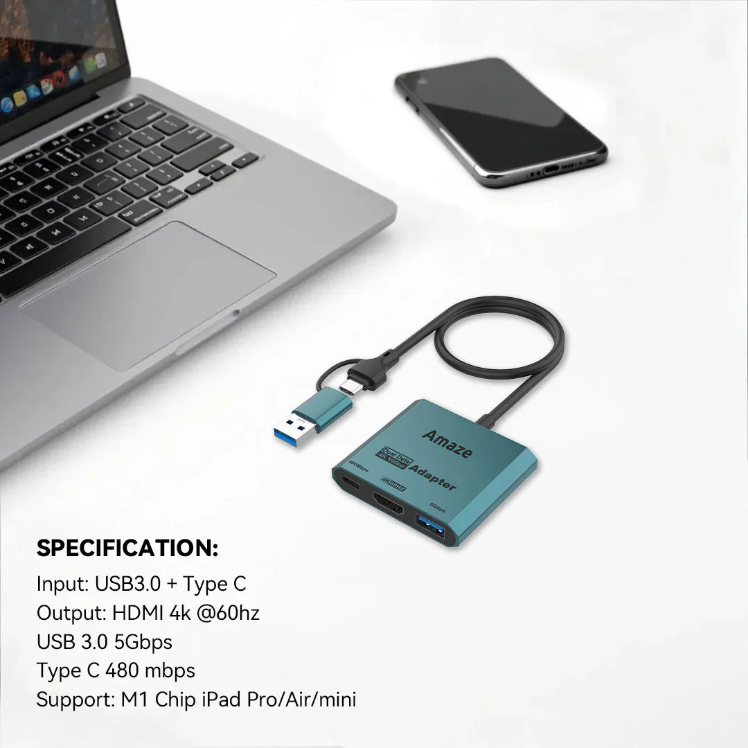 AMAZE TYPE-C + USB TO 3 IN 1 HUB | A315 – Amaze