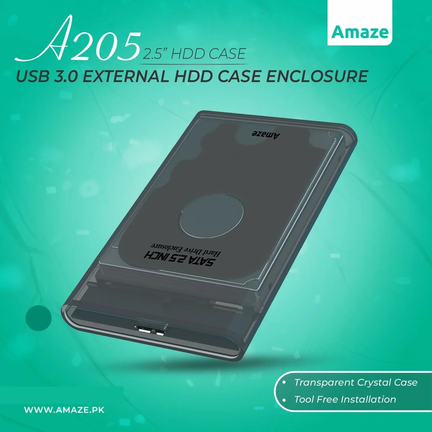 AMAZE USB 3.0 EXTERNAL HDD CASE ENCLOSURE 2.5” | A205 – Amaze