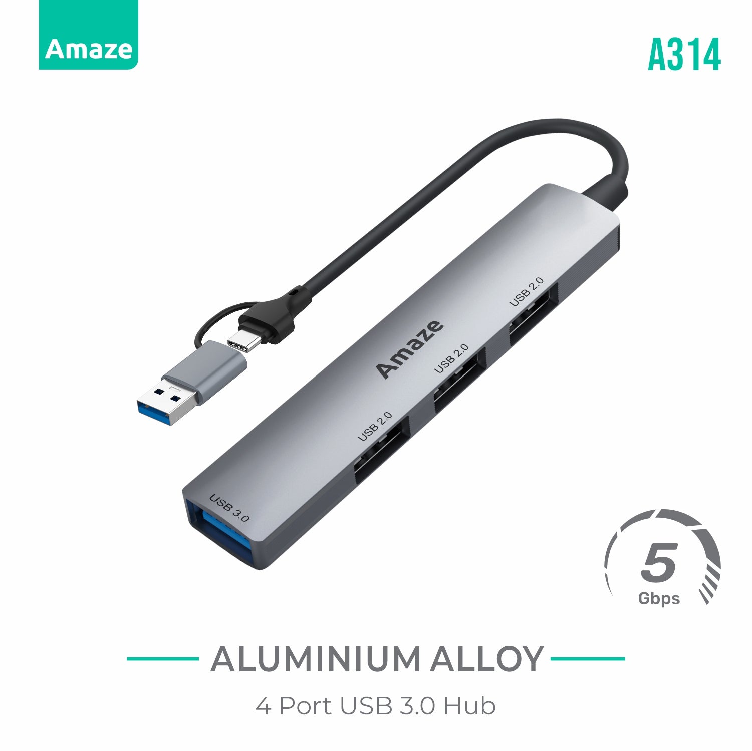 Amaze 4-Ports USB 3.0 Hub | A314