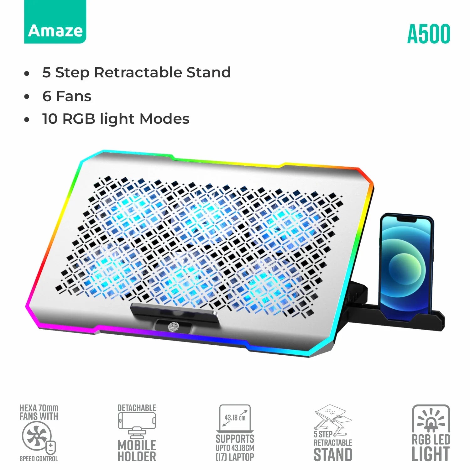LAPTOP RGB COOLING STAND | A500 – Amaze