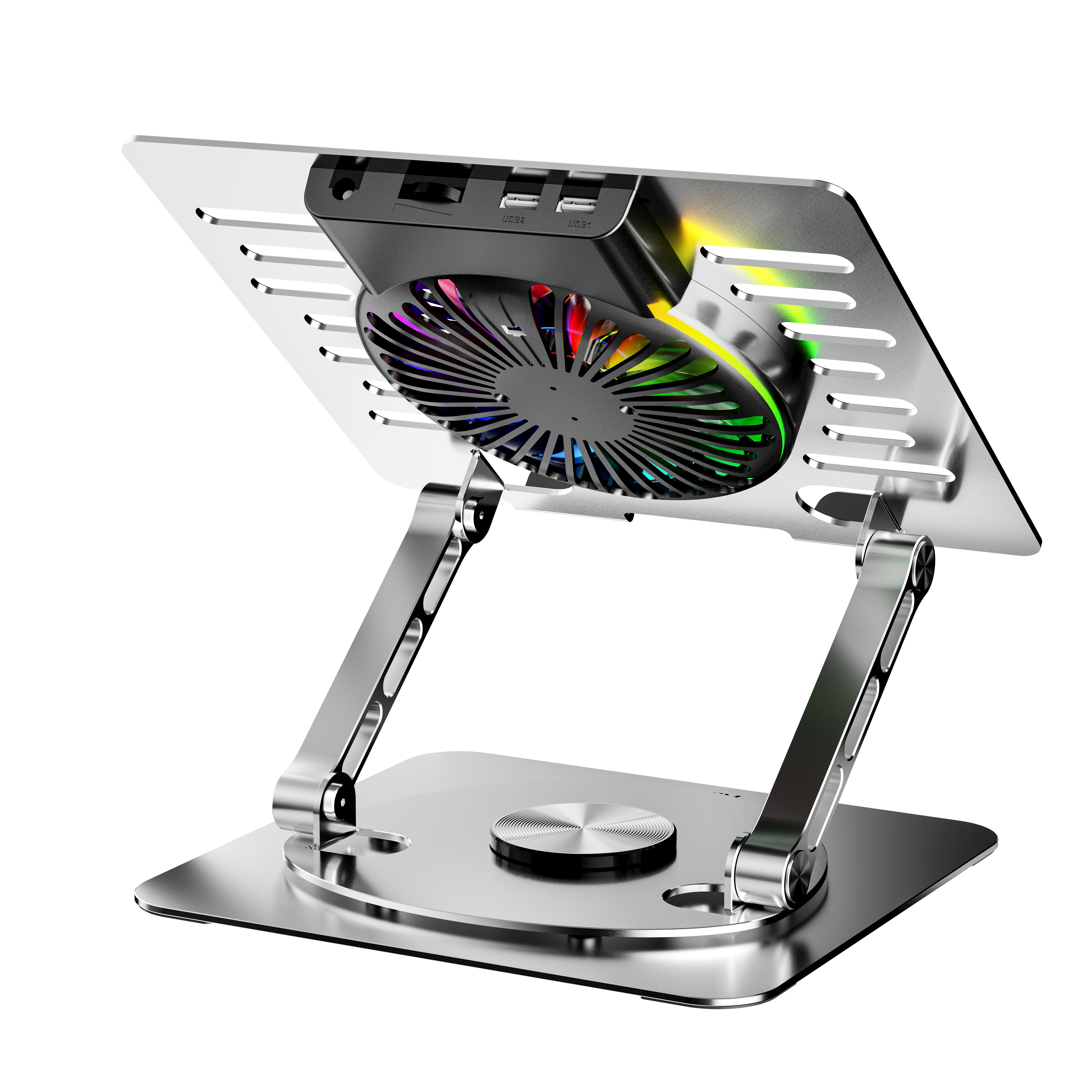 LAPTOP ALUMINUM ROTATABLE RGB COOLING STAND | A525