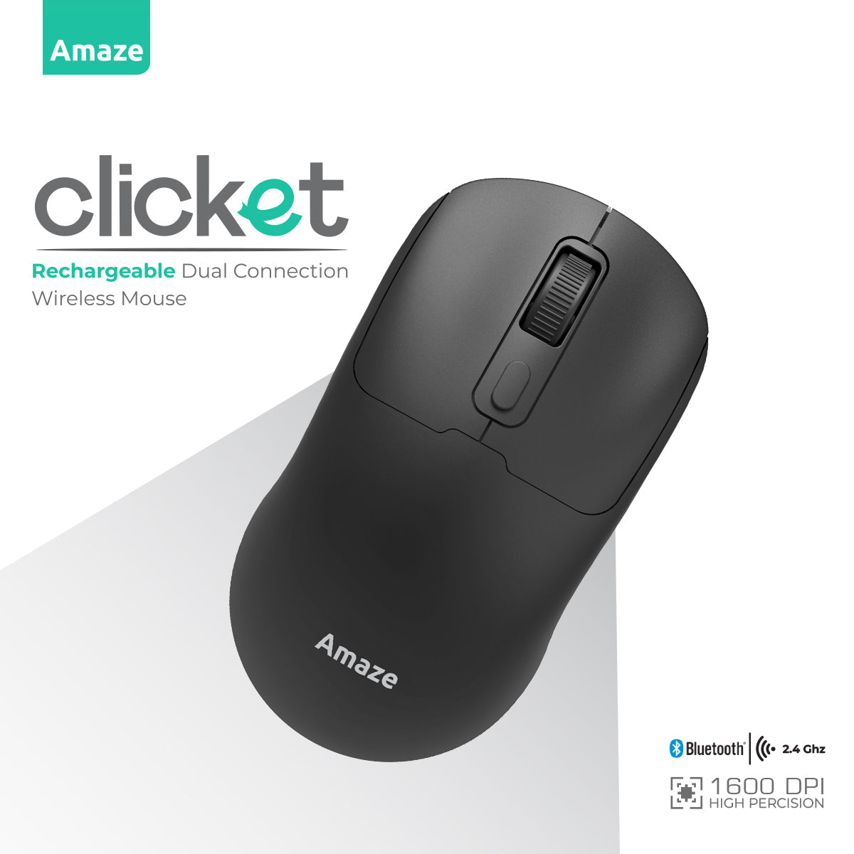 Clicket Dual Wireless Rechargeable Mouse | A712