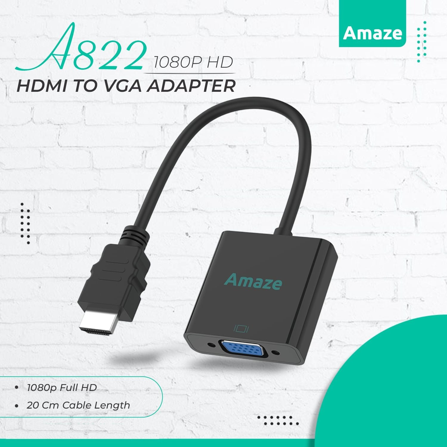 AMAZE HDMI TO VGA ADAPTER | A822