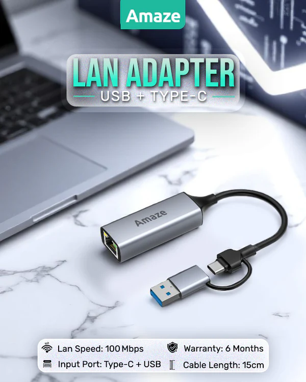 AMAZE LAN ADAPTER USB + TYPE-C | A425s – Amaze