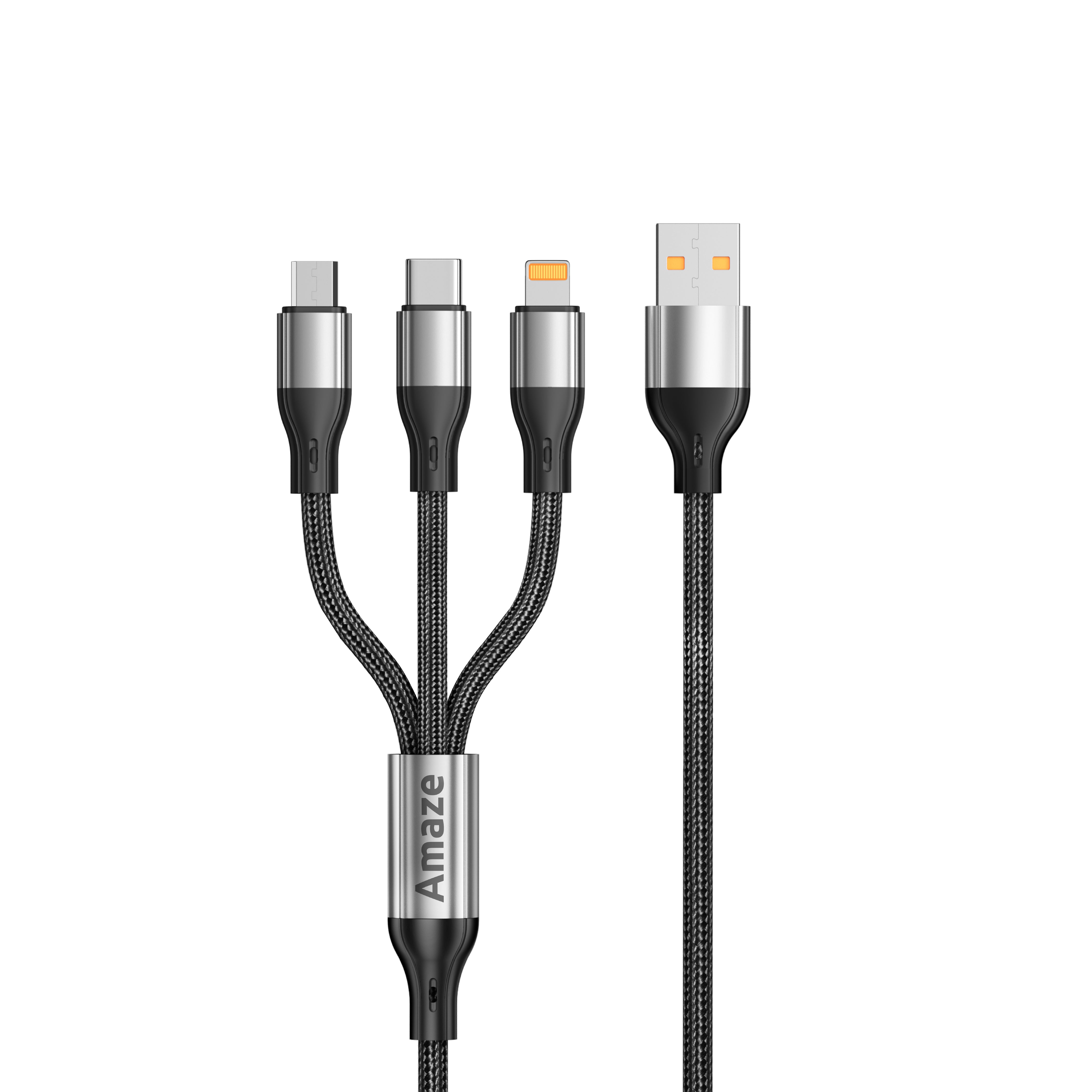 Amaze 3-in-1 USB to Micro/TypeC/iPhone Cable 3.5A 1.2m  | A30