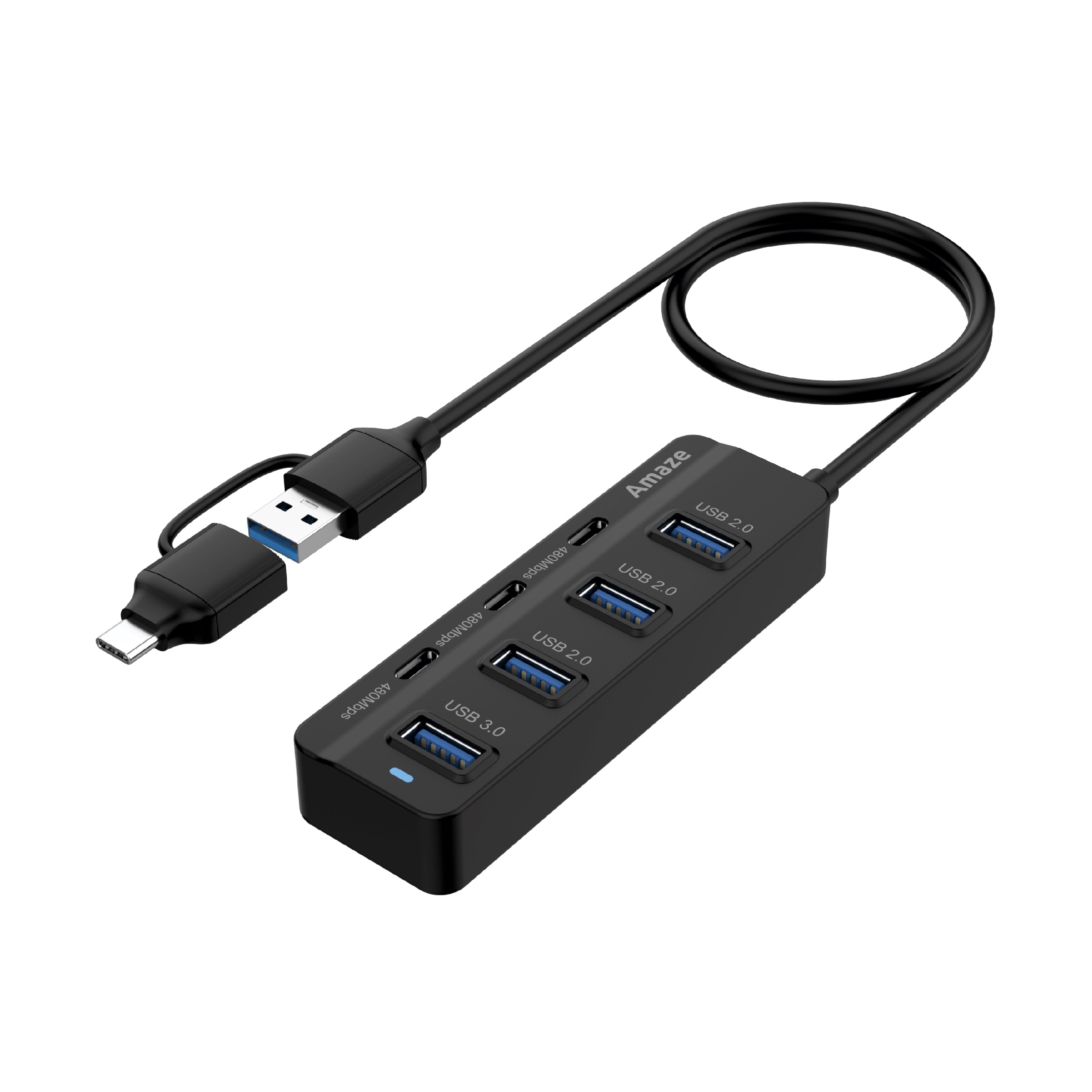 TYPE C + USB 3.0 7 PORT HUB | A327