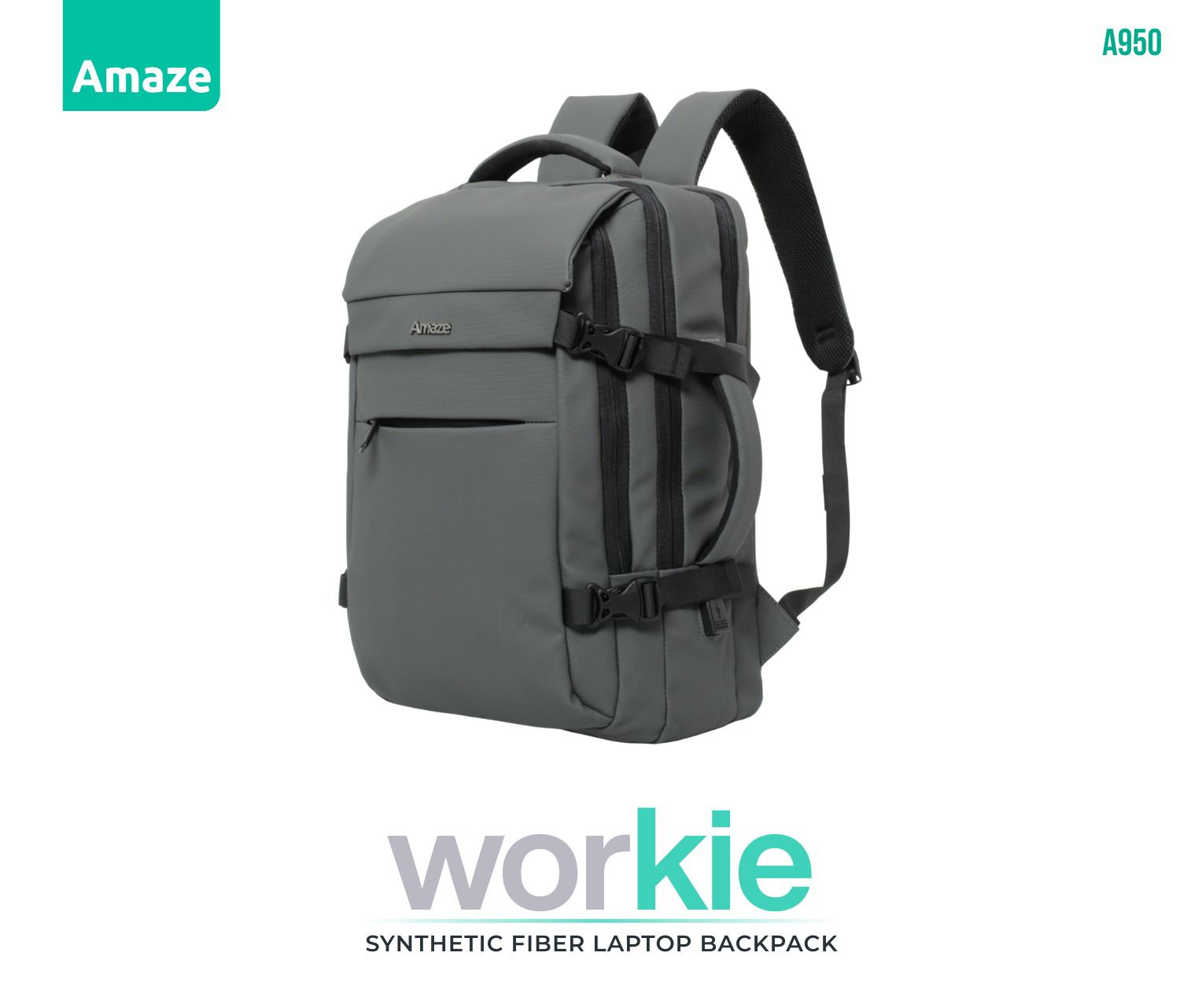 Amaze Premium Workie Synthetic Fibre Backpack | A950