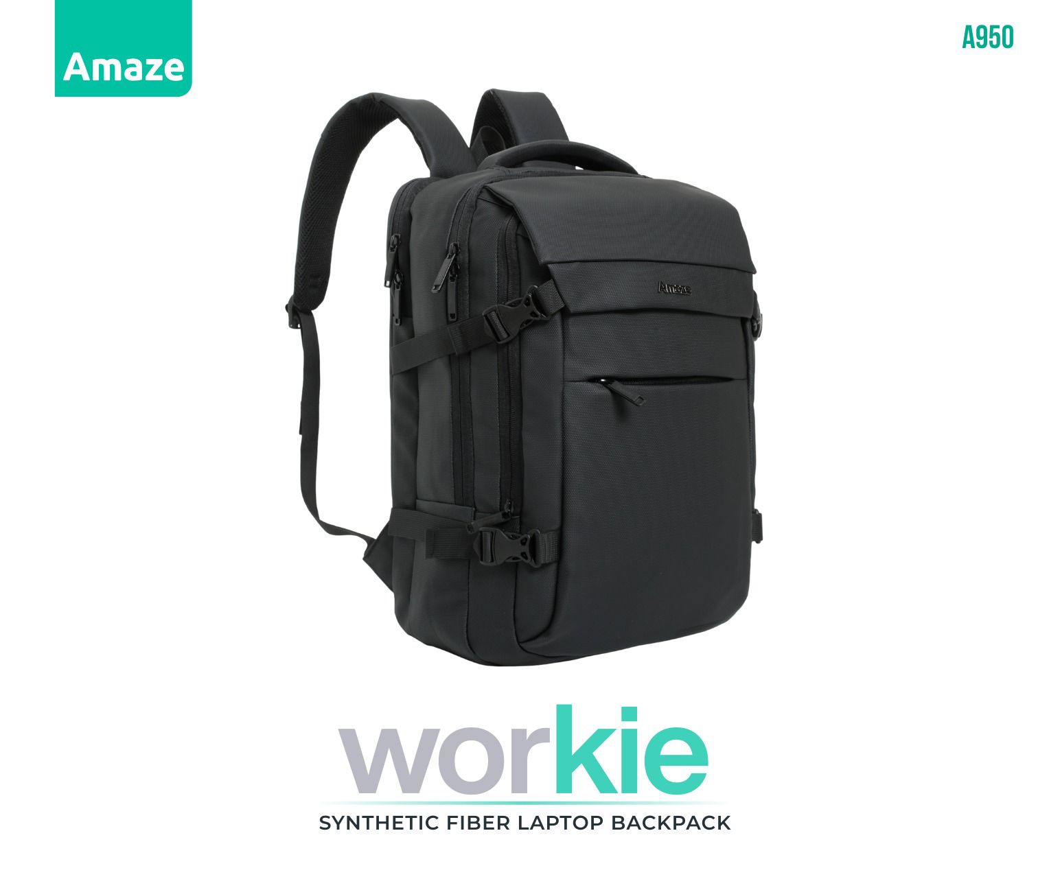 Amaze Premium Workie Synthetic Fibre Backpack | A950