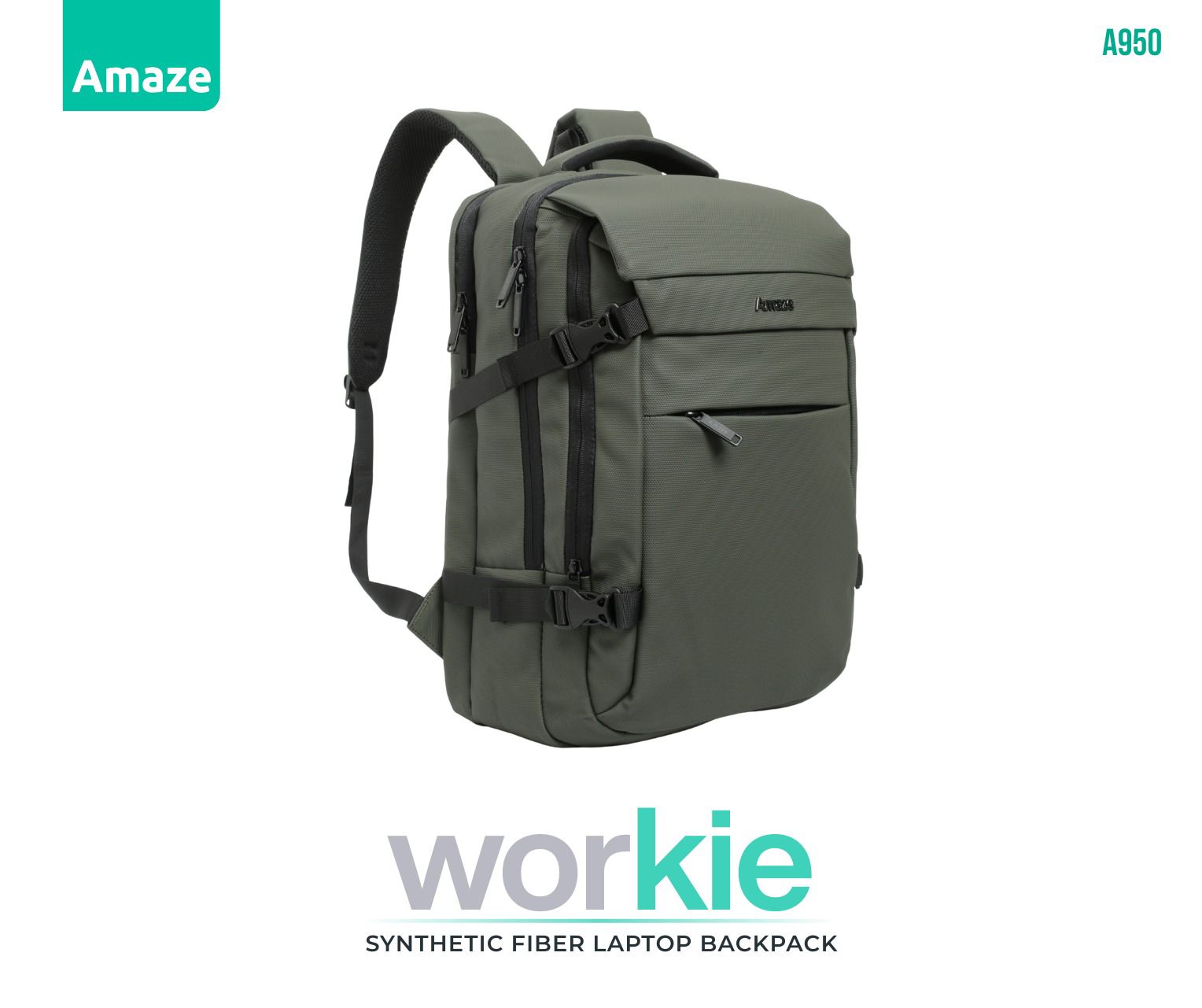Amaze Premium Workie Synthetic Fibre Backpack | A950