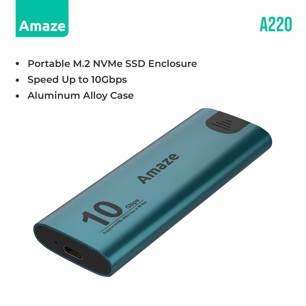 AMAZE PORTABLE M.2 NVME SSD ENCLOSURE 10G | A220