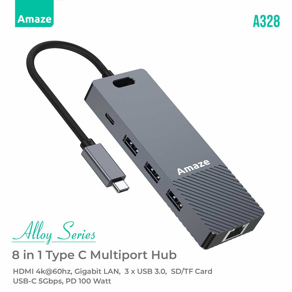 Amaze Alloy Series 8-in-1 Multiport Hub | A328