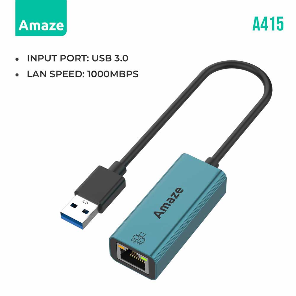 AMAZE USB 3.0 TO GIGABIT ETHERNET ADAPTER | A415