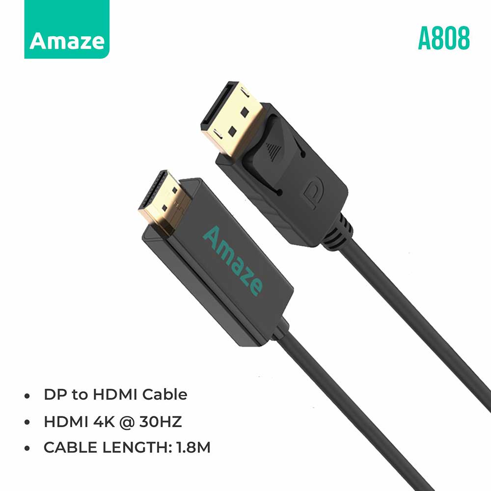 AMAZE DP TO HDMI 4K ADAPTER CABLE | A808