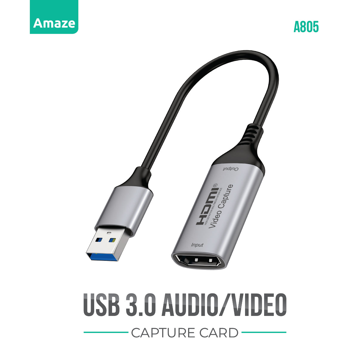 Amaze USB 3.0 TO AUDIO/VIDEO CAPTURE CARD | A805